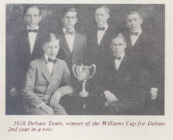1918 Debate Team - Winner of The Williams Cup (Twice in a Row)